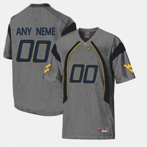 Men's West Virginia Mountaineers NCAA #00 Custom Gray Authentic Nike Limited Stitched College Football Jersey HA15S05WE